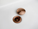 AuroraDrain Pop-Up Waste – Rose Gold Bathroom Sink Drain | Solid Brass Basin Stopper