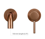 RoséVita Wall Basin Mixer – Rose Gold Brass Bathroom Faucet | Luxury Concealed Dual Handle Tap