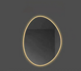 NovaLume LED Vanity Mirror – Irregular Frameless Wall Mirror | Touch-Control Ambient Lighting