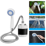 AquaTrek Rechargeable Camping Shower – Portable 3.7V Electric Pump | 4.9 ft Hose | Outdoor Travel & Pet Washing Shower