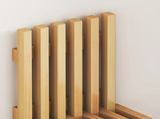 Nordhaven Folding Bamboo Wall Bench – Space-Saving Entryway Seat | Minimalist Nordic Hallway Stool