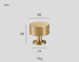 Valmont Art Deco Brass Knobs – Luxury Line-Pattern Cabinet Hardware | Solid Brass Furniture Pulls