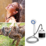 AquaTrek Rechargeable Camping Shower – Portable 3.7V Electric Pump | 4.9 ft Hose | Outdoor Travel & Pet Washing Shower