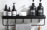 NoirEdge TriLevel Corner Caddy – Drill-Free Aluminium Shower Shelf | Heavy-Duty Rustproof Bathroom Organiser