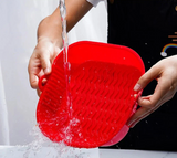 CrispNest Silicone Air Fryer Tray – Reusable Non-Stick Cooking Basket | Heat-Resistant Oven & BBQ Liner