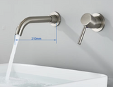 Aureva LuxaWall Elite – Brushed Gold Concealed Wall-Mount Bathroom Faucet