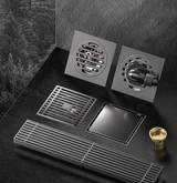 PureFlow Square Shower Drain – Brushed 304 Stainless Steel Floor Waste | Anti-Odour Bathroom Drain Cover