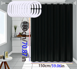 ObsidianShield Luxe PEVA Shower Curtain – Waterproof Black Bathroom Liner | Mould-Resistant Minimalist Design