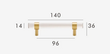 Lucévere Brass & Acrylic Cabinet Handles – Luxury Modern Furniture Pulls | Customisable Designer Hardware
