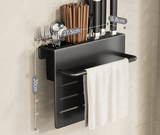 BladeNest Kitchen Organiser – Wall-Mounted Knife & Cutting Board Holder | Stainless Steel Storage Rack