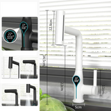 AquaSense Waterfall Basin Mixer – Digital Temperature Display Bathroom Faucet | Adjustable Luxury Sink Tap