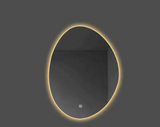 NovaLume LED Vanity Mirror – Irregular Frameless Wall Mirror | Touch-Control Ambient Lighting