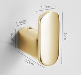 SilverLatch Adhesive Hooks – Polished Brass Wall Hangers | Heavy-Duty No-Drill Storage Hooks