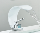 CascadeLine Waterfall Basin Mixer – Luxury Brass Bathroom Faucet | Modern Single Lever Sink Tap
