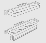NoirEdge TriLevel Corner Caddy – Drill-Free Aluminium Shower Shelf | Heavy-Duty Rustproof Bathroom Organiser