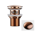 VelvetFlow Brass Basin Waste – Luxury Pop-Up Sink Drain | Designer Bathroom Click-Clack Stopper