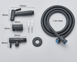 NoirJet Stainless Steel Bidet Spray Set – Matte Black Wall-Mounted WC Shattaf | Hygienic Toilet & Cleaning Sprayer