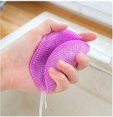 PureScrub Silicone Cleaning Pad – Reusable Kitchen Dish Brush & Non-Scratch Scrubber | Hygienic Multi-Purpose Cleaner