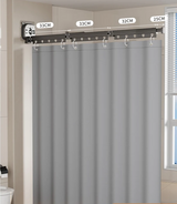 Nordeva Foldable Shower Screen Set – Waterproof Magnetic Curtain System | No-Drill Scandinavian Bathroom Divider