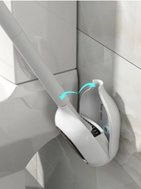 FreshFlow Silicone Toilet Brush – Wall-Mounted Scented Bathroom Cleaner | No-Drill Hygienic Toilet Brush Set