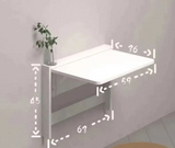ModuSpace Fold-Down Wall Desk – Ultra-Slim Floating Workstation | Space-Saving Modern Study Table