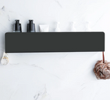 NoirSpace Wall Storage Shelf – Matte Black Aluminium Organiser with Hooks | Modern Bathroom & Kitchen Rack