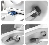 FlexiClean Silicone Toilet Brush Set – Flat Head, Flexible & Hygienic Wall-Mount Bathroom Cleaner
