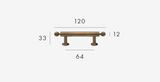 Kensington Forge Brass T-Bar Handle – Antique American Cabinet Pull | Solid Brass Luxury Furniture Hardware