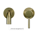 Velmor Wall Basin Mixer – Brushed Stainless Bathroom Faucet | Solid Brass Dual-Hole Sink Tap