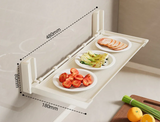 Velmora FlexiRack Foldable Kitchen Spice Rack – Wall-Mounted Self-Adhesive Storage Organiser with Hooks | Space-Saving Metal Utensil & Seasoning Holder