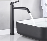 Noiré Luxe Basin Mixer Tap – Contemporary Black & Gold Bathroom Faucet | Premium Single Lever Sink Mixer