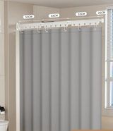 Nordeva Foldable Shower Screen Set – Waterproof Magnetic Curtain System | No-Drill Scandinavian Bathroom Divider
