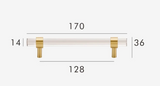 Lucévere Brass & Acrylic Cabinet Handles – Luxury Modern Furniture Pulls | Customisable Designer Hardware