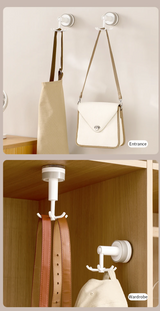 Velmora FlexiClaw 6-Arm 360° Rotating Suction Hook – No-Drill Multifunctional Wall & Cabinet Organiser | Space-Saving Bathroom, Kitchen & Bedroom Storage