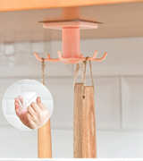 TwistNest Rotating Hook Rack – 360° Adhesive Kitchen & Bathroom Organiser | No-Drill Hanging Storage