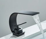 CascadeLine Waterfall Basin Mixer – Luxury Brass Bathroom Faucet | Modern Single Lever Sink Tap