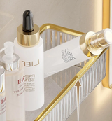 CrystalNest Corner Shelf – Clear Acrylic Bathroom Organiser | No-Drill Wall Storage Rack