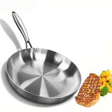 PureHeat 304 Stainless Steel Skillet – Professional Non-Coated Frying Pan | Induction & Gas Cookware