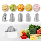 ChefMaster Rotary Prep Pro – 5-in-1 Stainless Steel Cheese Grater & Vegetable Slicer | Multifunction Kitchen Cutter