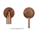 Velmor Wall Basin Mixer – Brushed Stainless Bathroom Faucet | Solid Brass Dual-Hole Sink Tap