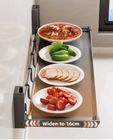 Velmora FlexiRack Foldable Kitchen Spice Rack – Wall-Mounted Self-Adhesive Storage Organiser with Hooks | Space-Saving Metal Utensil & Seasoning Holder