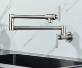 AurumFlex Wall Kitchen Tap – Brushed Gold Swivel Faucet | Premium Space-Saving Cold Water Mixer