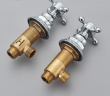 PureFlow Faucet Handle Kit – Solid Brass Basin Faucet Handles | Precise Hot & Cold Water Control | Durable Replacement Handle Set