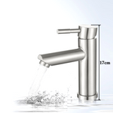 NoirEdge Basin Mixer Tap – Matte Black Bathroom Faucet | Contemporary Single Lever Hot & Cold Sink Mixer