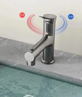 AquaClean Pull-Out Basin Mixer – Bathroom Faucet with Oral Rinse Function | Modern Hot & Cold Sink Tap