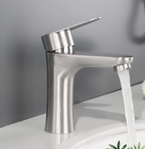 PureSteel Basin Mixer Tap – 304 Stainless Steel Bathroom Faucet | Modern Hot & Cold Sink Mixer