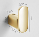 SilverLatch Adhesive Hooks – Polished Brass Wall Hangers | Heavy-Duty No-Drill Storage Hooks