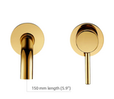 Velmor Wall Basin Mixer – Brushed Stainless Bathroom Faucet | Solid Brass Dual-Hole Sink Tap