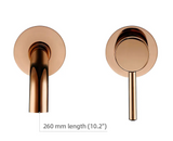 RoséVita Wall Basin Mixer – Rose Gold Brass Bathroom Faucet | Luxury Concealed Dual Handle Tap