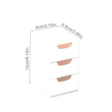 TidyTier 3-Drawer Desktop Organiser – Stack-Style Storage Unit | Compact Multi-Level Organisation | Portable Reusable Storage Box